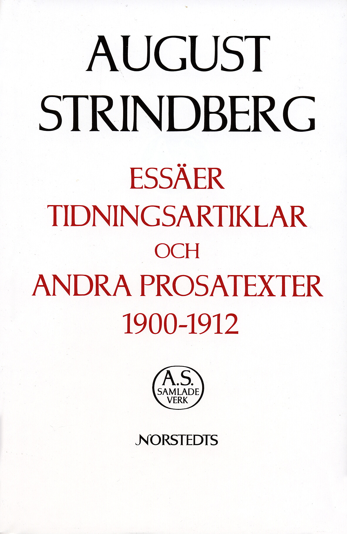 Essäer, tidningsartiklar och andra prosatexter 1900-1912