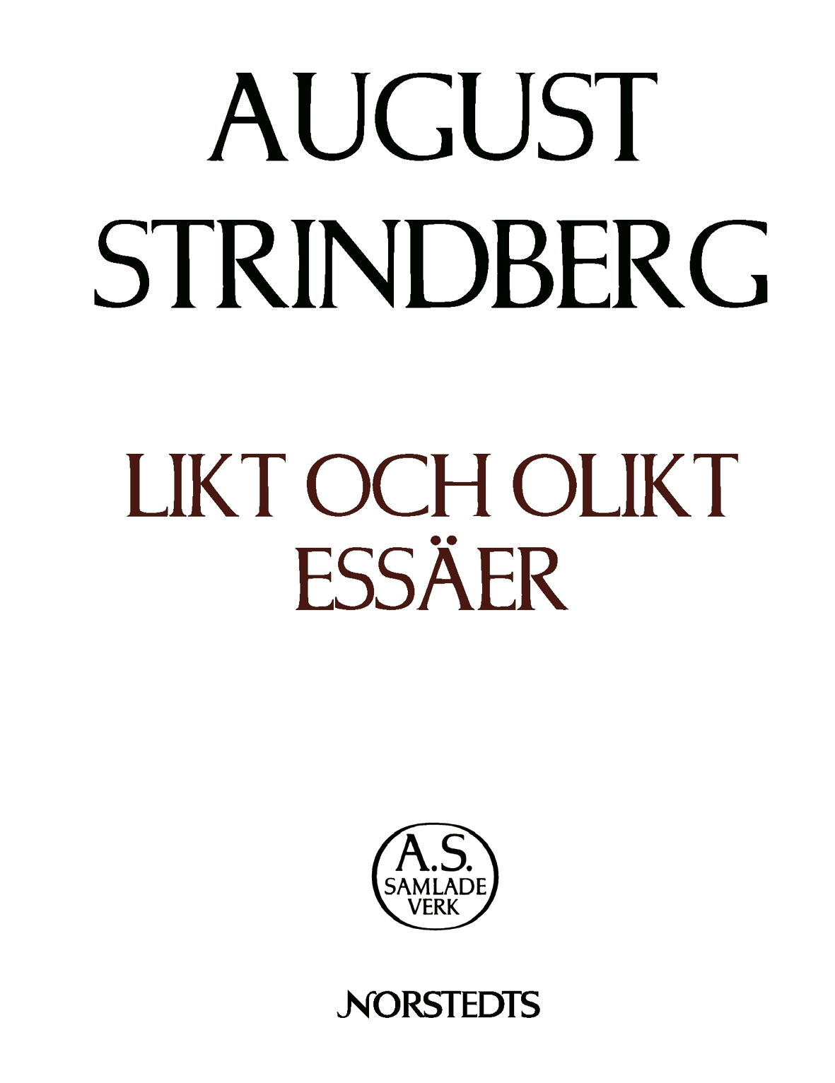 Likt och olikt I-II samt uppsatser och tidningsartiklar 1884-1890