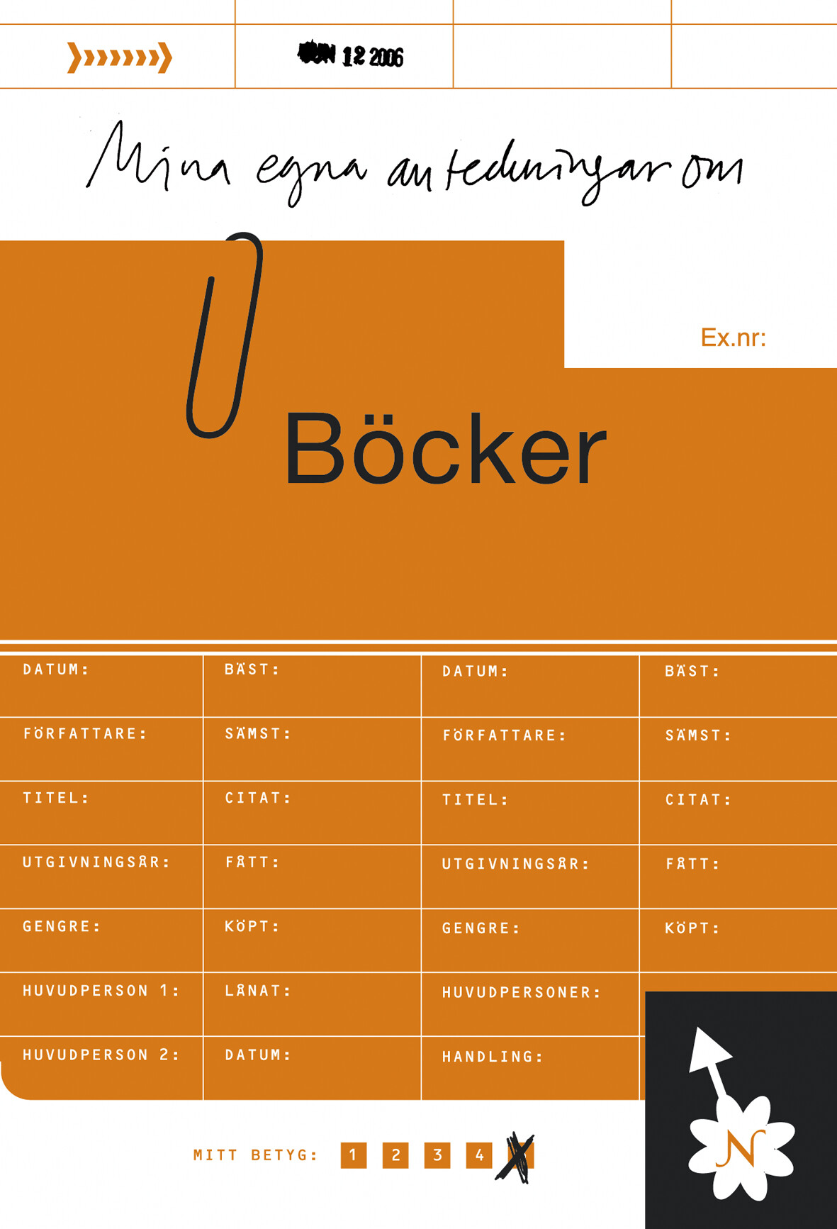 Mina egna anteckningar om böcker