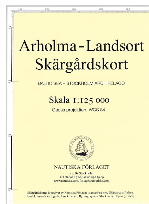 Skärgårdskort Arholma-Landsort  falsat