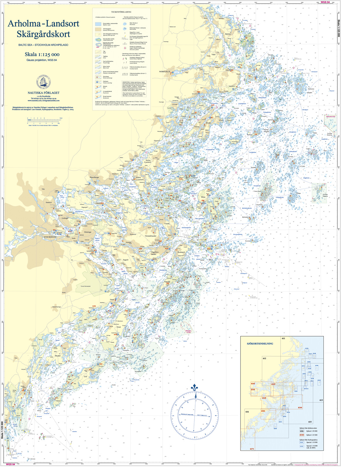 Skärgårdskort Arholma-Landsort rullat
