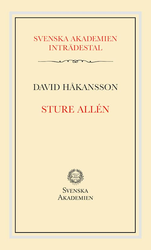 Svenska Akademiens inträdestal: Sture Allén