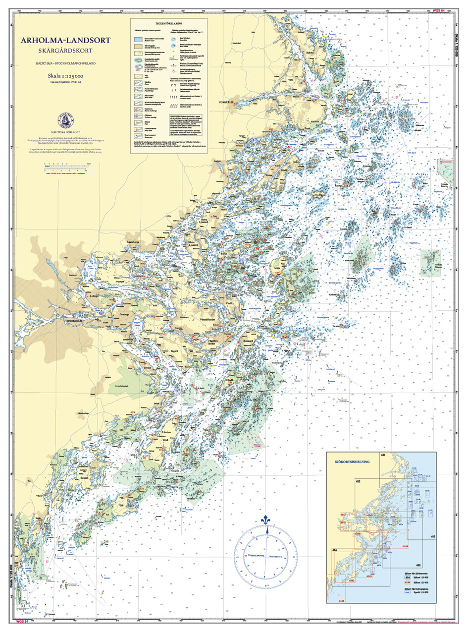 Skärgårdskort Arholma-Landsort  falsat